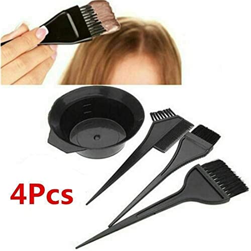 4 PCS Hair Color Bowl and Brush Set Salon Hair Coloring Dyeing Kit Version Hair Dye Brush and Bowl Set - Dye Brush & Comb/Mixing Bowl