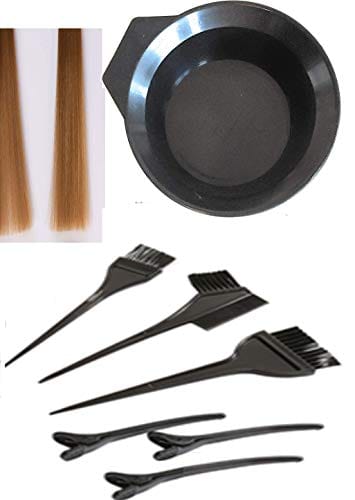 F&M³ - Hair Dye Coloring Set Hair Brushes and Mixing Bowel -3 Coloring Brushes 3 Sectioning Clips 1 Mixing Bowl 1 Large Dye Brush 1 Small Coloring Brush