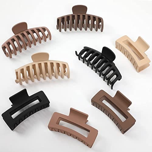 Large Hair Claw Clips, 8 Pack 4.3" Hair Clips for Women, Matte Claw Hair Clips