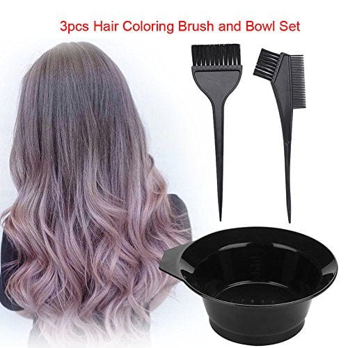 3 PCS Professional Salon Hair Coloring Dyeing Kit New Version Hair Dye Brush and Bowl Set - Dye Brush & Comb/Mixing Bowl/Tint Tool, Perfect Tools for Hair Tint Dying Coloring Applicator