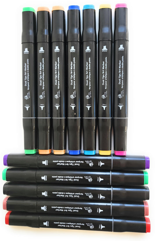 "Dual-Tip Art Markers Set for Creativity