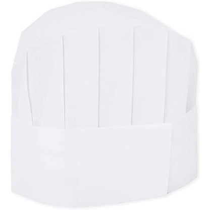 Juvale Chef Hats – 24-Pack Disposable White Paper Chef Toques, Chef Supplies, Adjustable Professional Kitchen Chef Caps for Baking, Culinary Hygiene, Cooking Safety, 20-22 Inches in Circumference