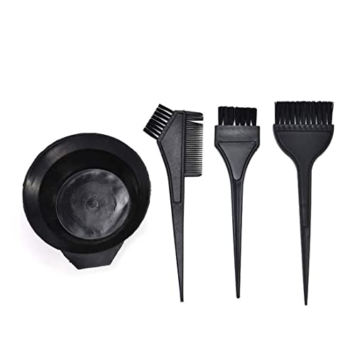 4 PCS Hair Color Bowl and Brush Set Salon Hair Coloring Dyeing Kit Version Hair Dye Brush and Bowl Set - Dye Brush & Comb/Mixing Bowl