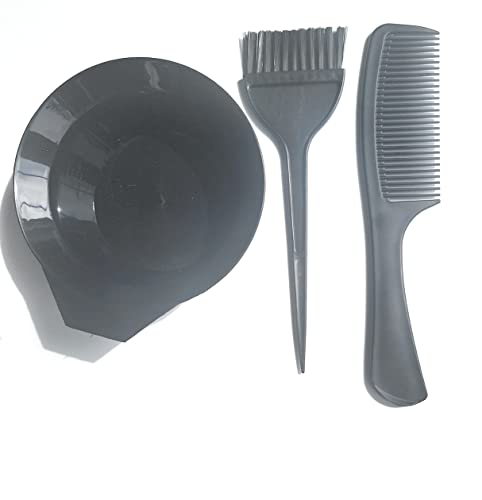 F&MMM - Transform Your Hair Color with Our 3-Piece Dye Brush Set and Mixing Bowl: Perfect for DIY Hair Coloring at Home