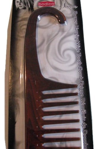 shower comb, wide tooth comb, wide comb, peigne demeloir de douche