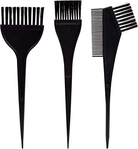 F&M³ -3-Pc Hair Coloring Brushes, Black, 2 Count