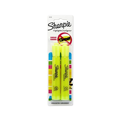 Sharpie ACCENT Highlighter, Tank Highlighter Chisel, Pouch of 6, Fluorescent (25076)