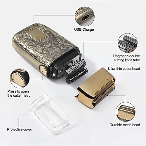 Ufree Electric Shaver for Men, Beard Trimmer With Double Sided Foil Head