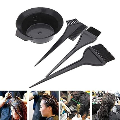 4 PCS Hair Color Bowl and Brush Set Salon Hair Coloring Dyeing Kit Version Hair Dye Brush and Bowl Set - Dye Brush & Comb/Mixing Bowl