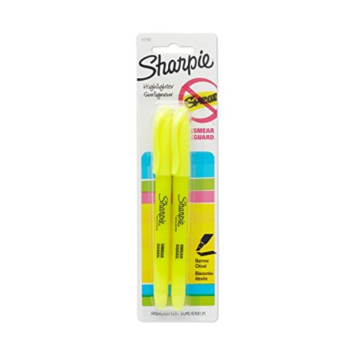 Sharpie ACCENT Highlighter, Pocket Highlighter Narrow Chisel, 4-Carded, Fluorescent (27174/27174PP)