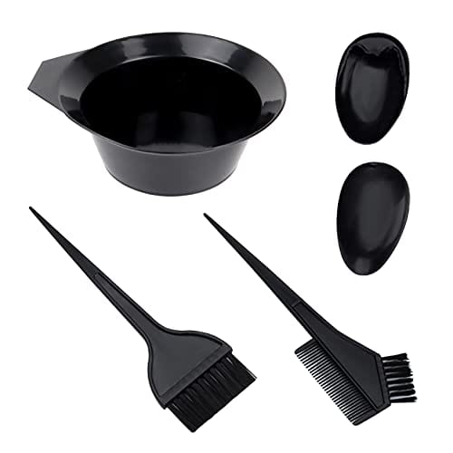 Hair Dye Color Brush and Bowl Set, Hair Color Brush Mixing Bowl Kit Perfect Tools for Hair Tint Dying Coloring Applicator - Dye Brush & Comb/Mixing Bowl/Tint Tool/Earmuffs