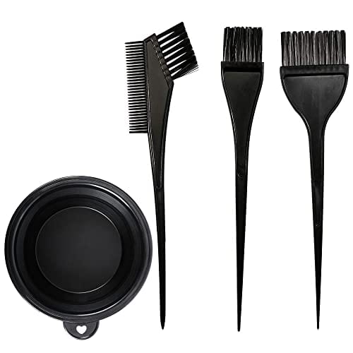 Hair Dye Color Brush and Bowl Set, 4Pcs Color Bowl Brushes