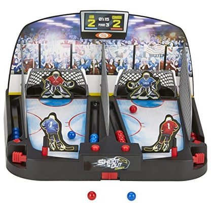 Ideal Motorized Shoot-Out Hockey with Automated Goalie and Automatic Ball Return