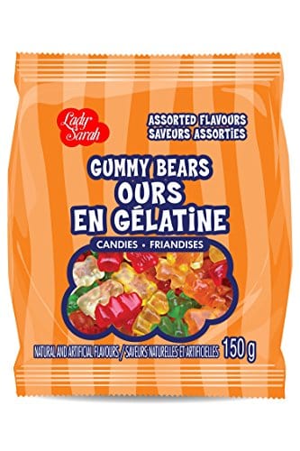 Lady Sarah Gummy Candy Friandises en Gelatine Snacks for Kids Assorted Flavors Smart Sweets Gift Box Mystery Box Party Favorite Kids Fruit Flavors 120 G per Candy Bag 6 Pack