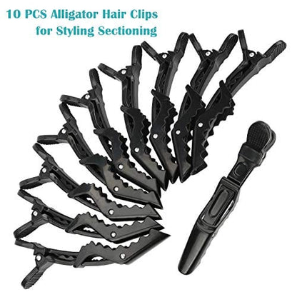 Alligator Hair Clips Duckbill Clips, Non-Slip Hairdresser Dedicated Partition Hairgrips For Thick Hair Large