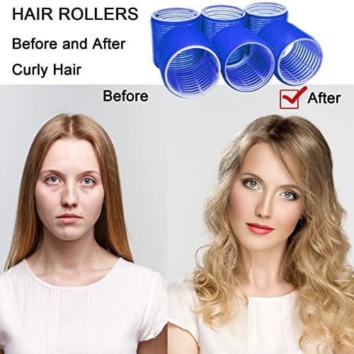 Hair Rollers Set Self Grip, 12 Pack Salon Hair Dressing Curlers, Hair Curlers, DIY Curly Hairstyle, Random Color