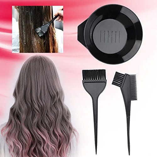 3 PCS Professional Salon Hair Coloring Dyeing Kit New Version Hair Dye Brush and Bowl Set - Dye Brush & Comb/Mixing Bowl/Tint Tool, Perfect Tools for Hair Tint Dying Coloring Applicator