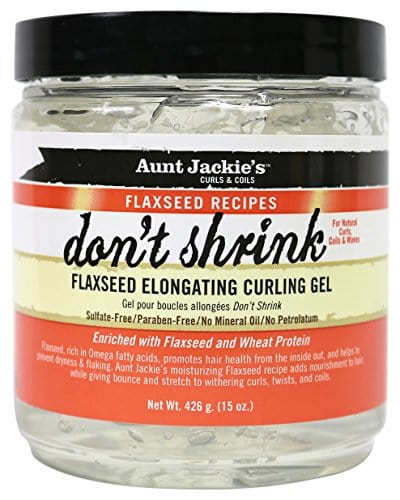 Aunt Jackie's Don't Shrink Flaxseed Elongating Curling Gel, 15 Ounce