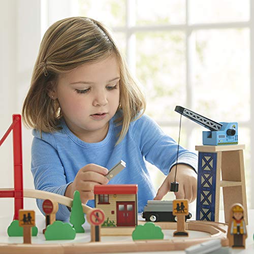 Imaginarium Mega Wooden Train Set, for Ages 3-6, 80 Pieces