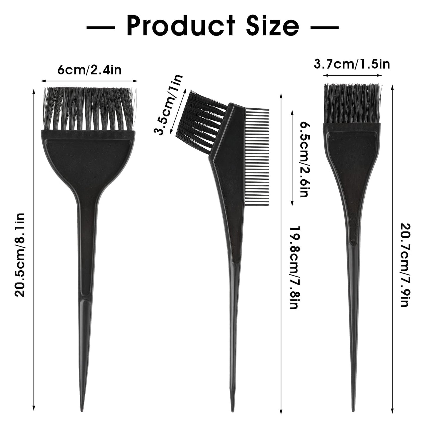 Abeillo Hair Coloring Brush Set – 3pcs Hair Dye Brushes Tinting Comb, Essential Sharp Tail Comb Mixer for Hair Tint Dying Coloring Applicator Tool, Home and Salon Use