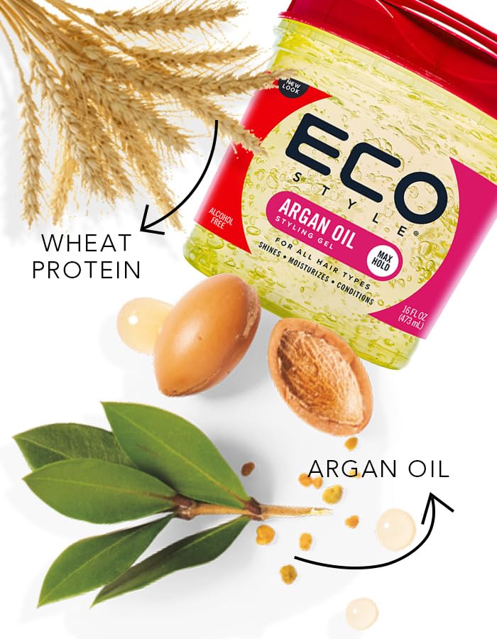 Eco Style Gel - Argan Oil by Ecoco for Unisex - 16 oz Gel