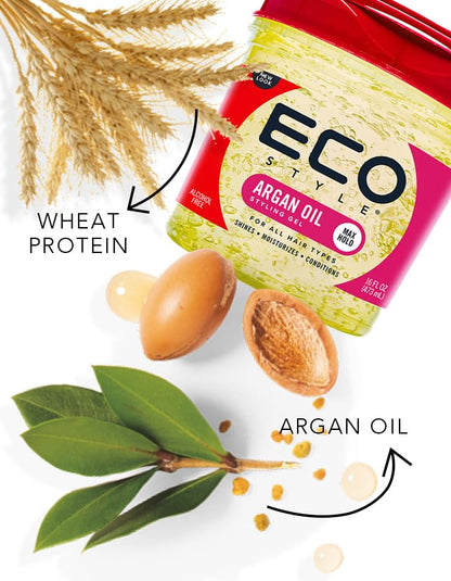 Eco Style Gel - Argan Oil by Ecoco for Unisex - 16 oz Gel